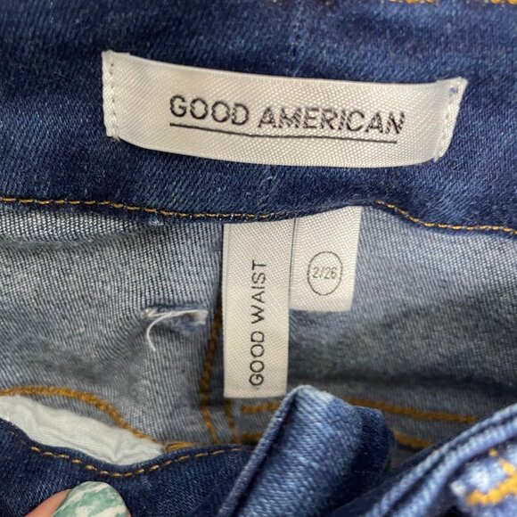 GOOD AMERICAN good waist high rise skinny jeans in blue 777 size 26 - Picture 3 of 6